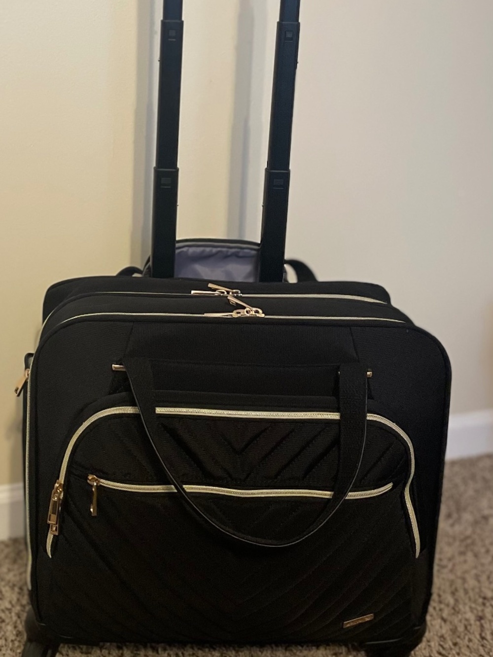 Black Rolling Carry On Travel Bag